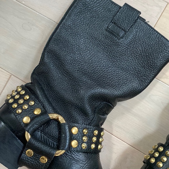 Zadig & Voltaire changeable studded buckle soft leather boots - Picture 9 of 15